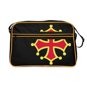 croix occitane - Sac Retro - noir/or - Devant
