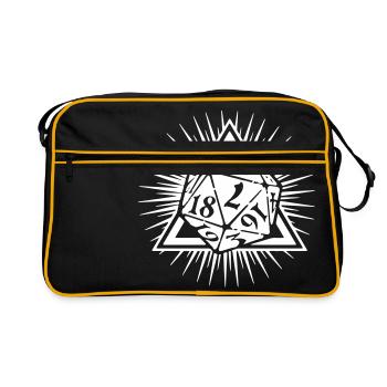 Rollenspiel Würfel Gott - Retro Tasche - Schwarz/Gold - Vorne