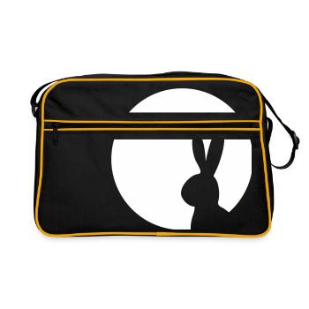 Moony lapin lapin dans la lune - Sac Retro - noir/or - Devant