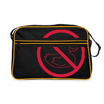 Zone prohibited sign icon sign no squeak - Retro Bag - black/gold - Front