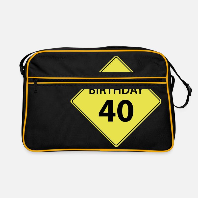 Anniversaire de signe de circulation 40 Sac Retro