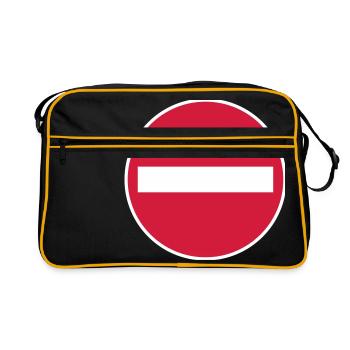 Une façon d'une façon circulation de la rue signe - Sac Retro - noir/or - Devant