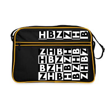 BRETAGNE - BREIZH - BZH DESIGN - Sac Retro - noir/or - Devant