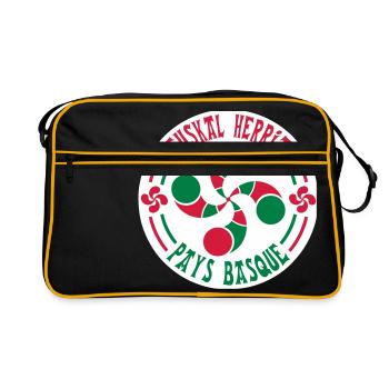 croix basque lauburu 59 - Sac Retro - noir/or - Devant