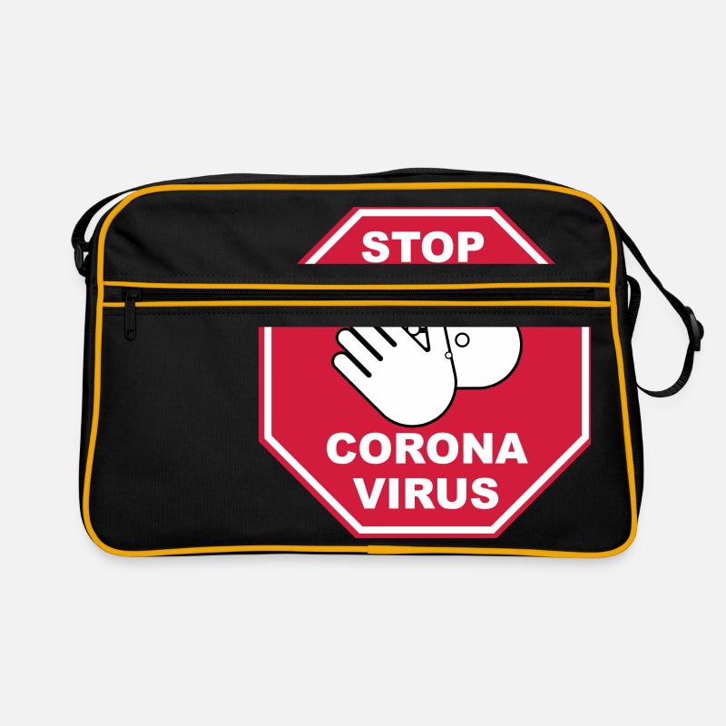 Stop Corona Virus Retro Tasche