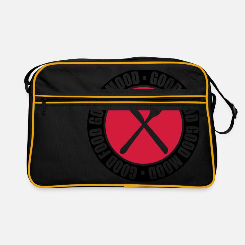 Nourriture de timbre de cercle Sac Retro