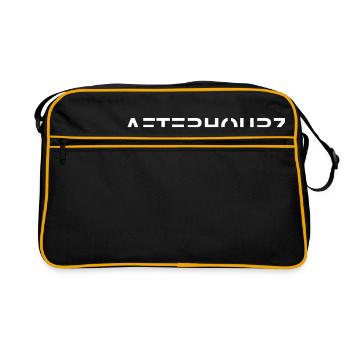 Afterhourz Digital Text Schrift Clubbing Party DJ - Retro Tasche - Schwarz/Gold - Vorne