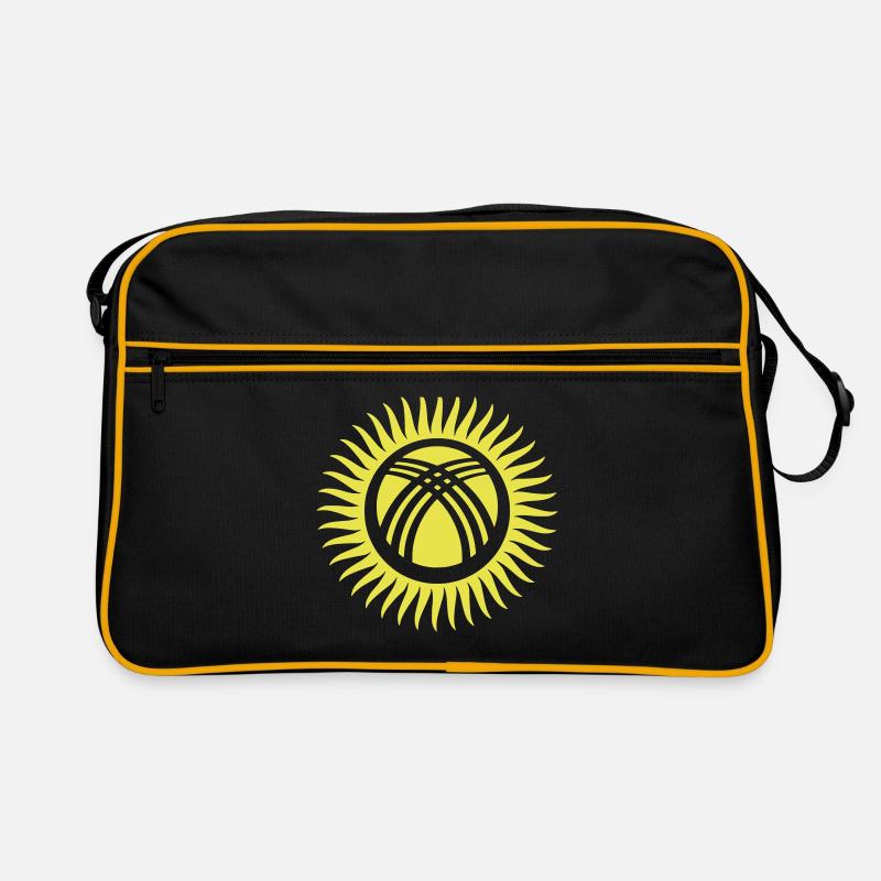 kirgistan - Retro Tasche - Schwarz/Gold