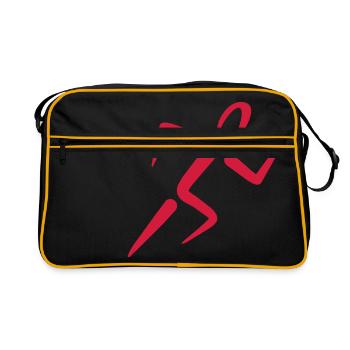 courir - Sac Retro - noir/or - Devant