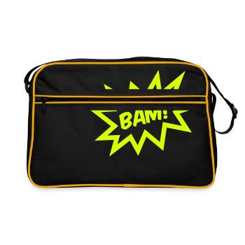 BAM! - Retro Tasche - Schwarz/Gold - Vorne