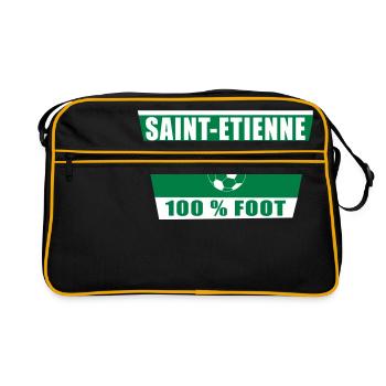 Saint-Étienne football - Sac Retro - noir/or - Devant