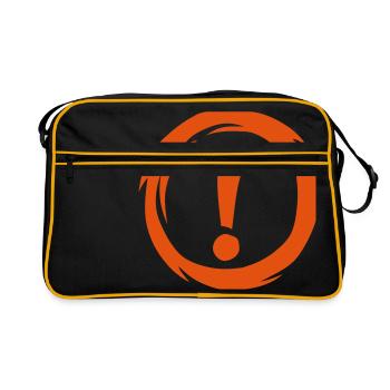 point exclamation cercle rond ponctuation - Sac Retro - noir/or - Devant