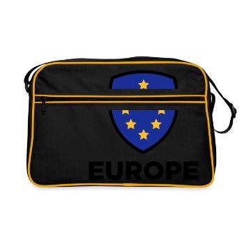 Le drapeau européen Union - Sac Retro - noir/or - Devant
