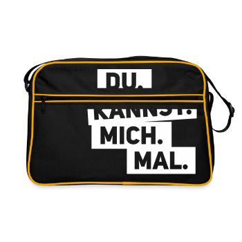 Du kannst mich mal Spruch statement Sprüche - Retro Tasche - Schwarz/Gold - Vorne