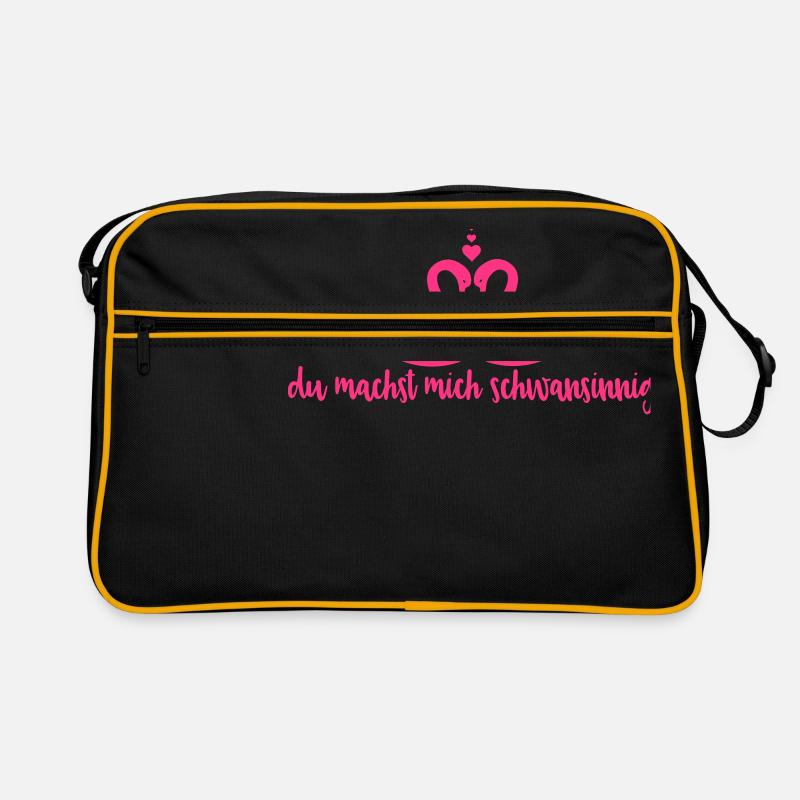 schwansinnig - Retro Tasche - Schwarz/Gold