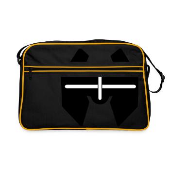 Ravewear Logo Tekno - Sac Retro - noir/or - Devant
