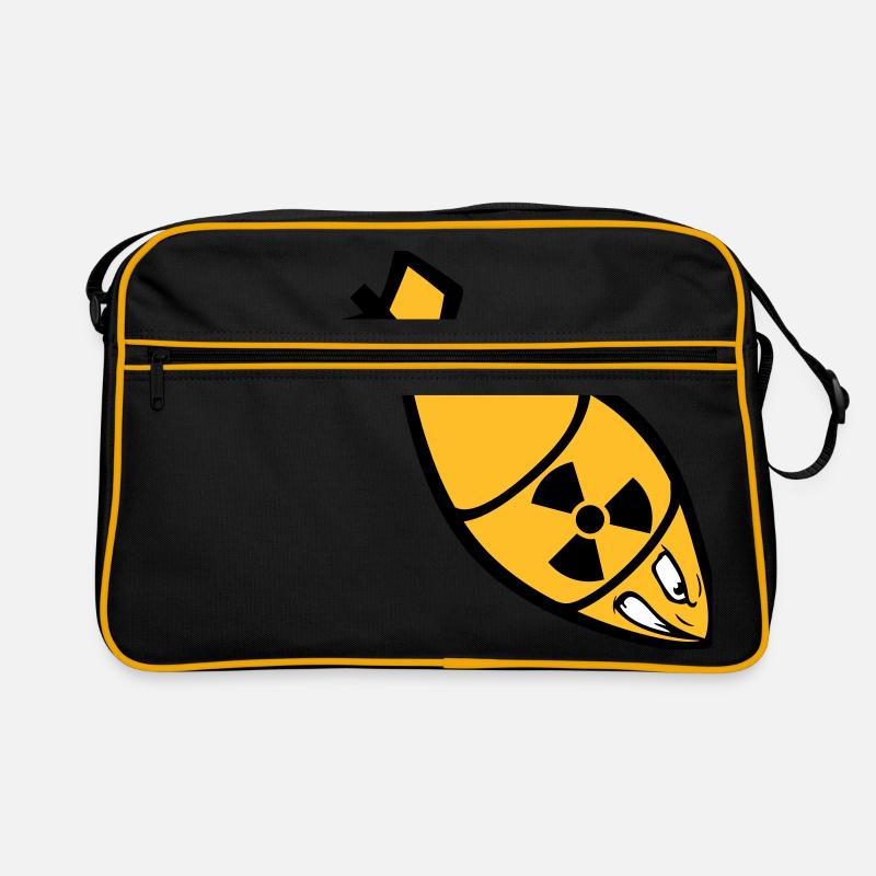 face atomic bomb radioactive bombard Retro Bag