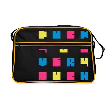 fuck you very much - Retro Tasche - Schwarz/Gold - Vorne