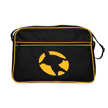 WINGSUIT PILOT FLUG BASE JUMPER - Retro Tasche - Schwarz/Gold - Vorne