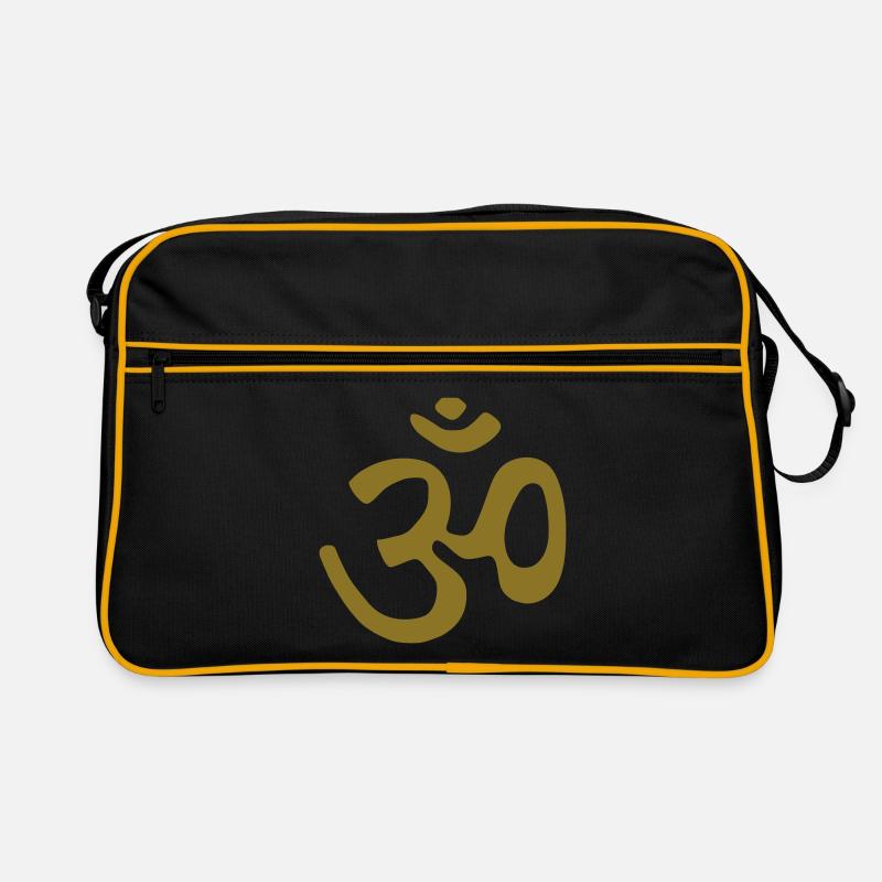 om - Retro Tasche - Schwarz/Gold