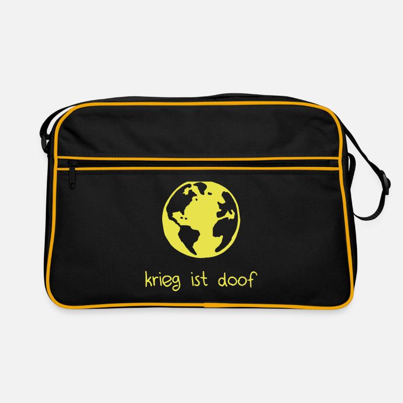 Krieg ist doof Retro Tasche