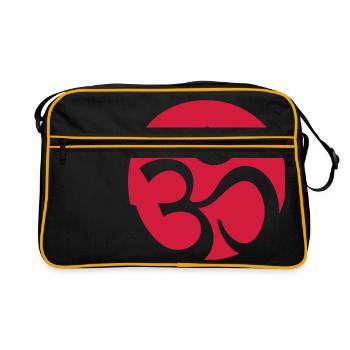 OM - om mantra meditation aum - Retro Bag - black/gold - Front