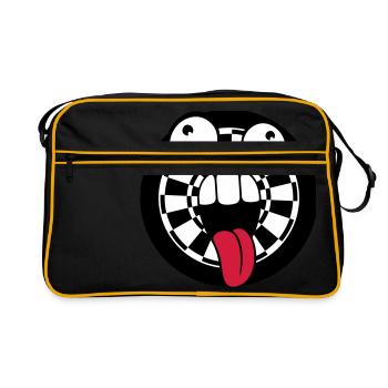 jouer fléchettes club flèche cible fou g - Sac Retro - noir/or - Devant