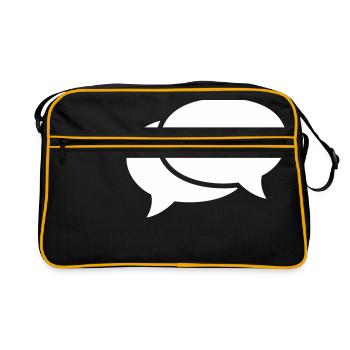 speech bubbles - Retro Bag - black/gold - Front