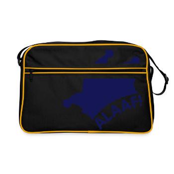 Alaaf / Fasching / Narrenkappe - Retro Tasche - Schwarz/Gold - Vorne