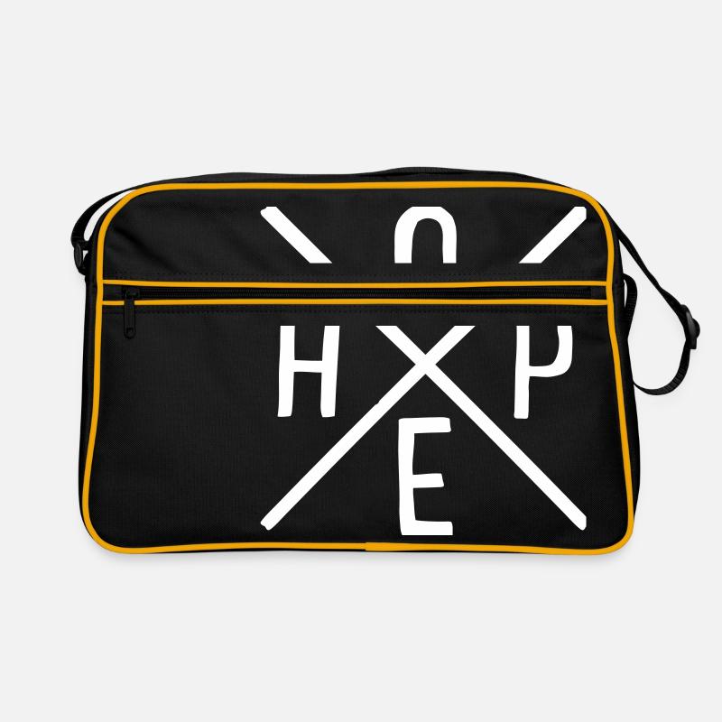 Hoffnung - Retro Tasche - Schwarz/Gold