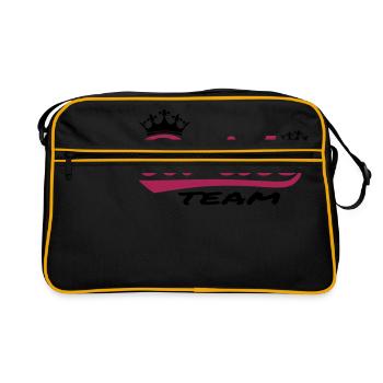 Équipe mariée - Sac Retro - noir/or - Devant