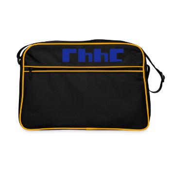 Low tide - the sea is sometimes less - Retro Bag - black/gold - Front