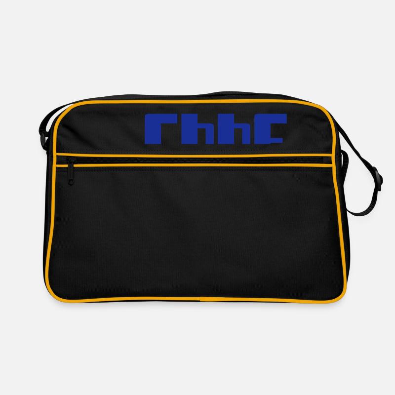 Ebbe - Meer ist manchmal weniger - Retro Tasche - Schwarz/Gold