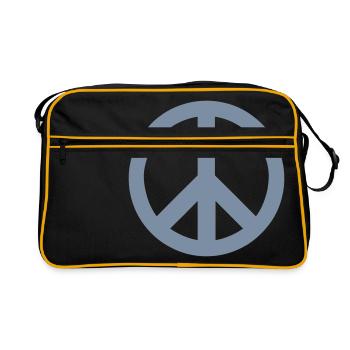 Peace Symbol - Retro Bag - black/gold - Front