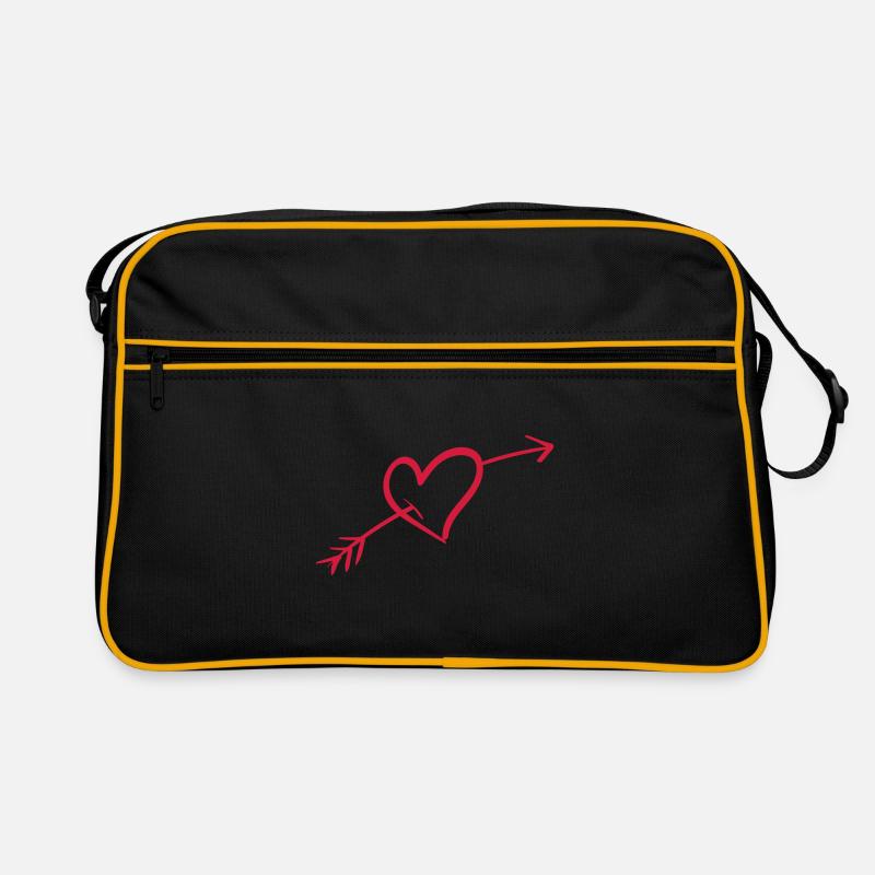 Herz Pfeil Liebe Amor Valentinstag Verliebt Retro Tasche