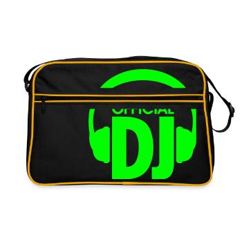 officiel DJ - techno dj musique - Sac Retro - noir/or - Devant