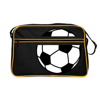 football / ball 2c - Retro Bag - black/gold - Front