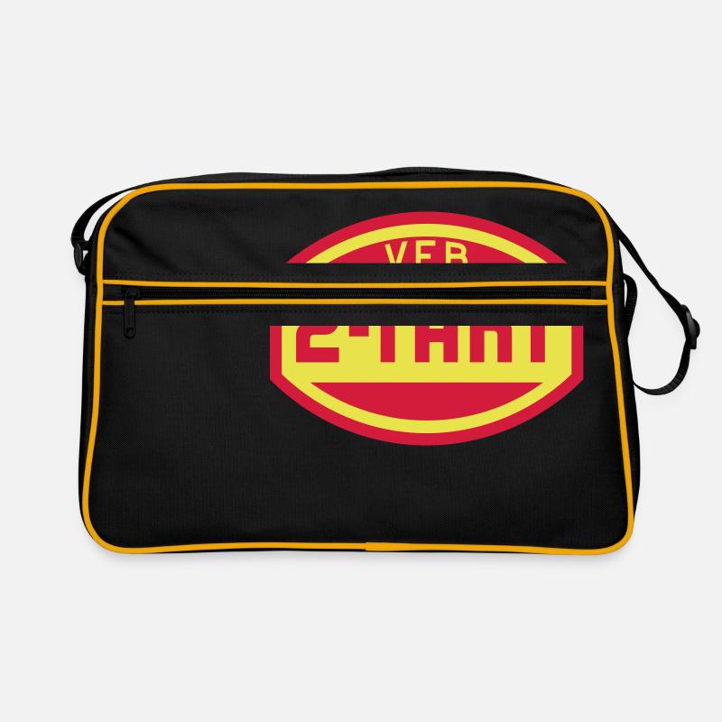 VEB 2-Takt Logo (2c) - Retro Tasche - Schwarz/Gold