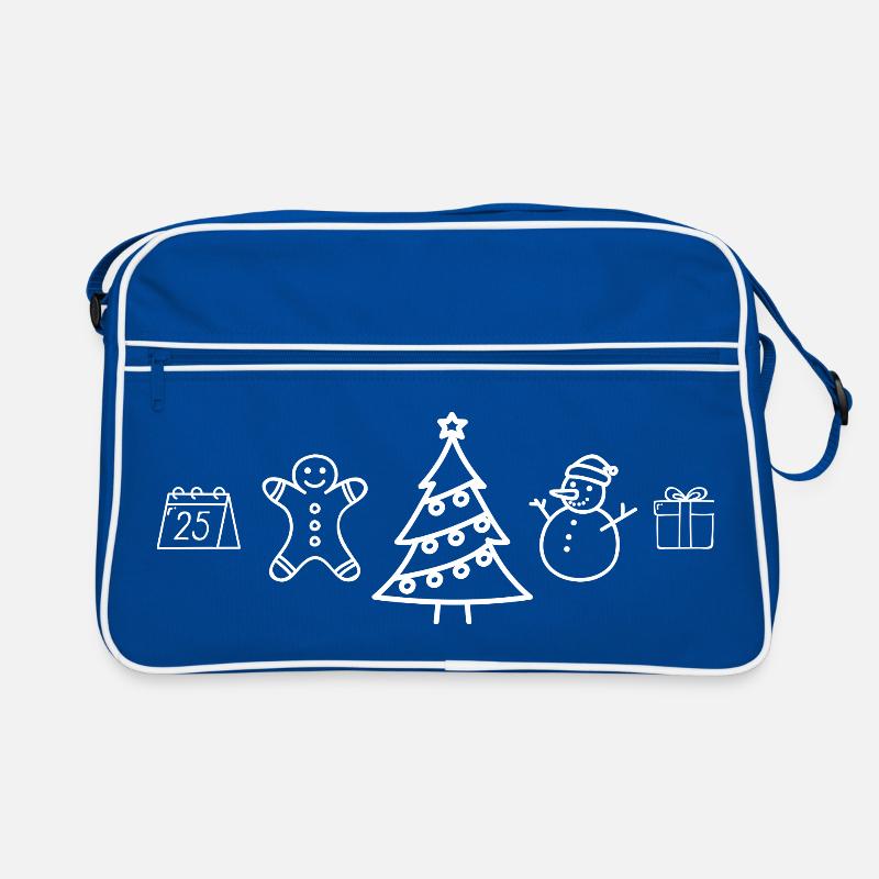 Handdrawn Christmas Doodles Retro Bag