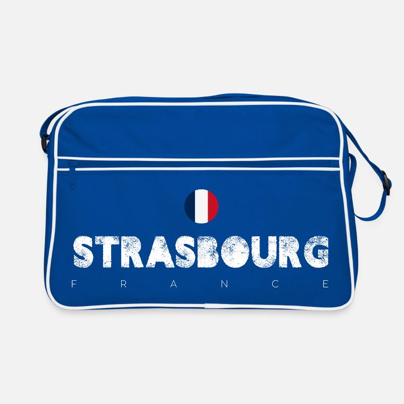 Typographie du drapeau en détresse de Strasbourg Sac Retro