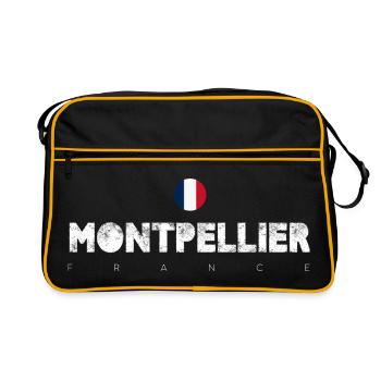 Mot-parole de la ville Montpellier France - Sac Retro - noir/or - Devant