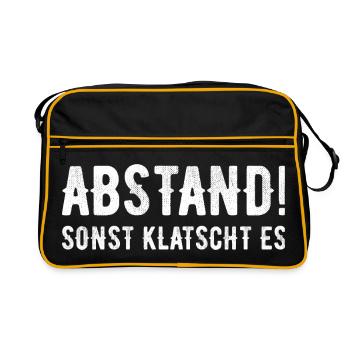 Distance otherwise it will clap - Retro Bag - black/gold - Front