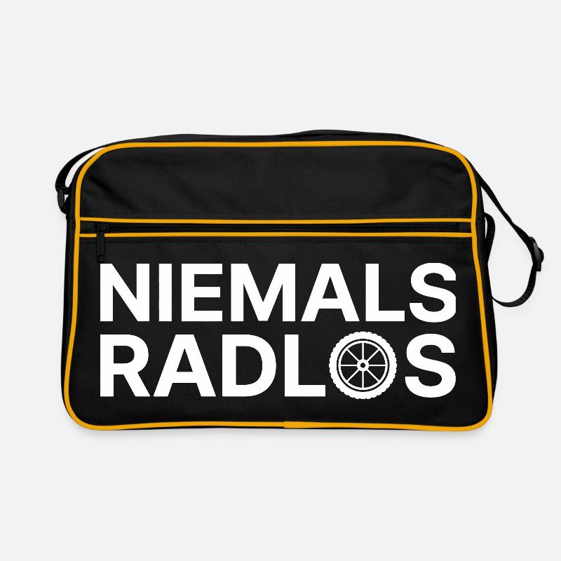 Niemals Radlos Retro Tasche