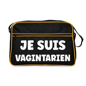 Je Suis Vagintarien - Sac Retro - noir/or - Devant