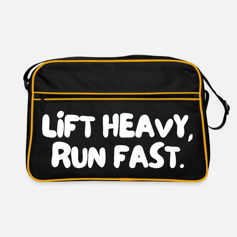 lift heavy, run fast. Retro Bag