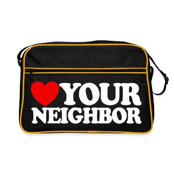 Charité – Foi chrétienne – Jésus - Sac Retro - noir/or - Devant