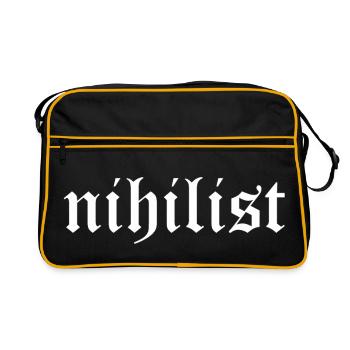Conception de logo typographique gothique nihiliste - Sac Retro - noir/or - Devant