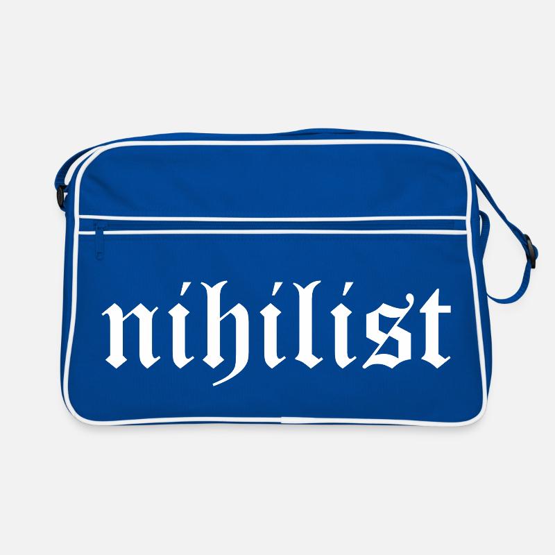 Nihilist gothic typography logo design Retro Bag