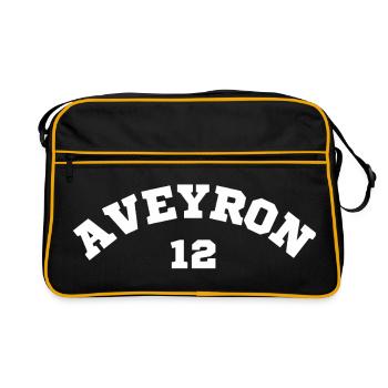 Aveyron 12 T-Shirt Humour Gift - Retro Bag - black/gold - Front