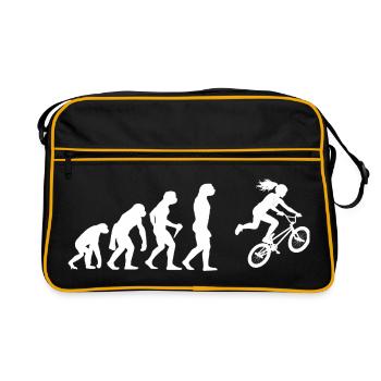 Idée cadeau pour le cycliste de BMX avec BMX freestyle - Sac Retro - noir/or - Devant